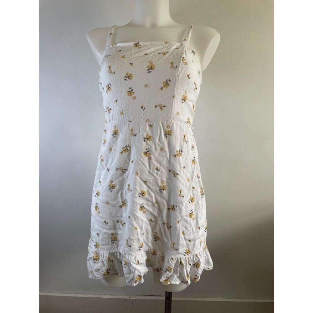Women's Hollister White Floral Sundress Dress Size S